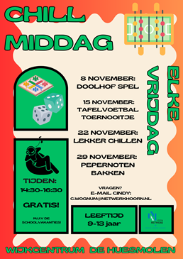 Chillmiddag flyer